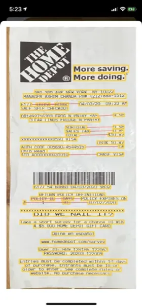 how splitty understands a receipt